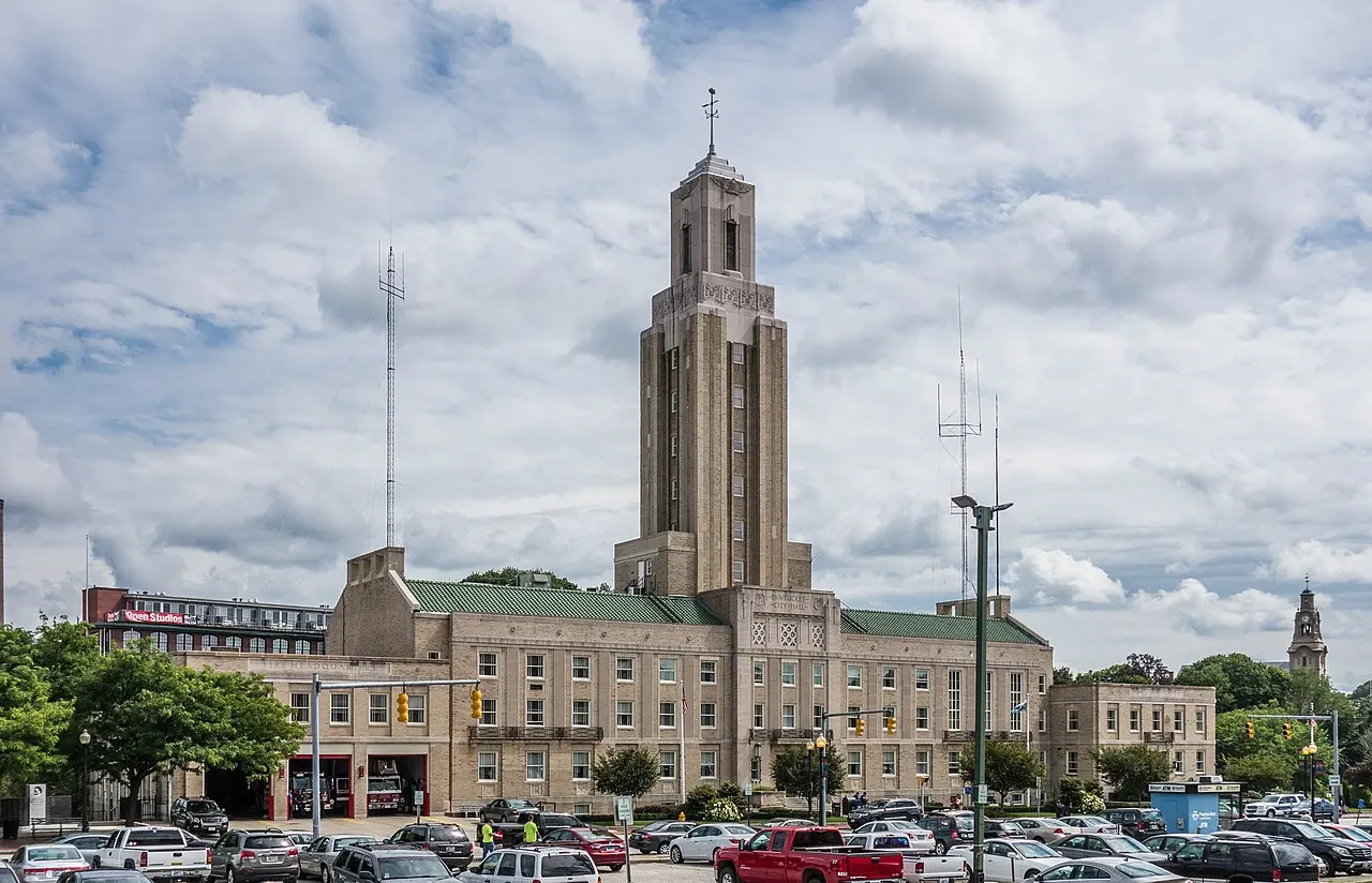 Pawtucket City Hall on Roosevelt Avenue in Rhode Island