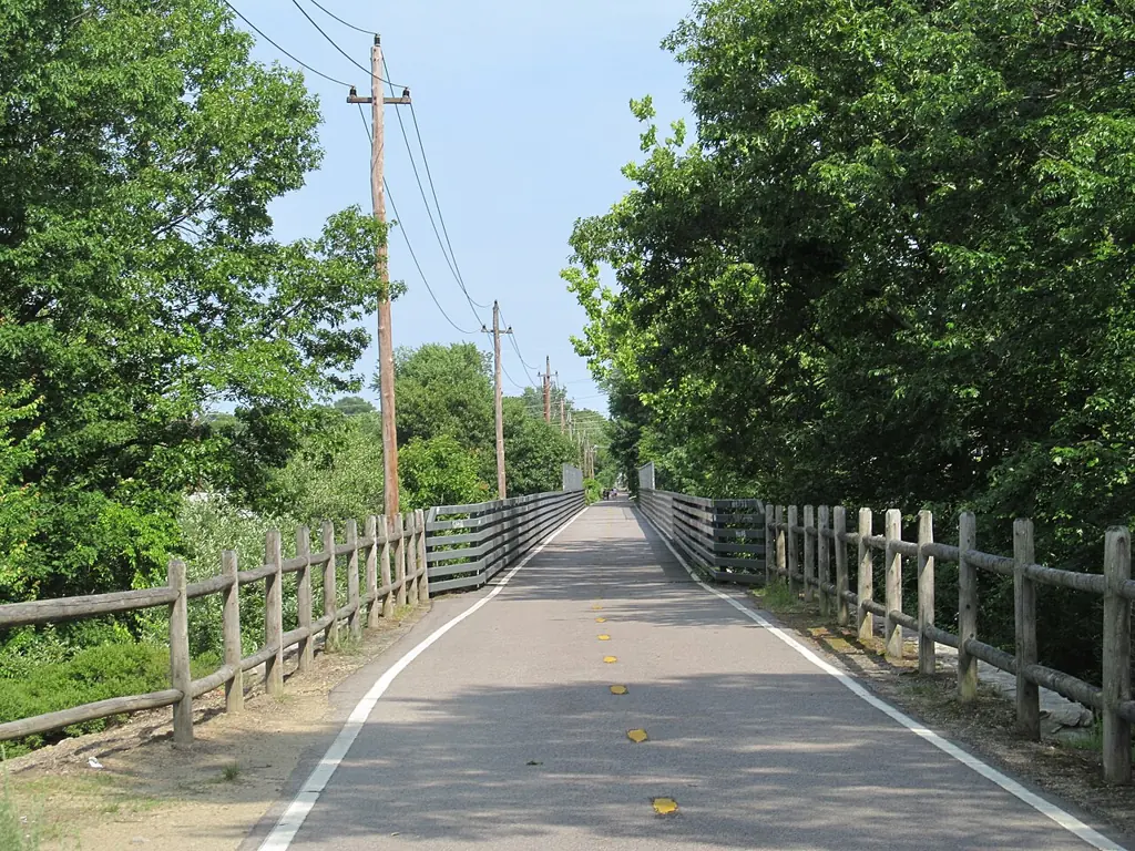 Washington Secondary Trail bridge over the South Branch of the Pawtuxet River in West Warwick
